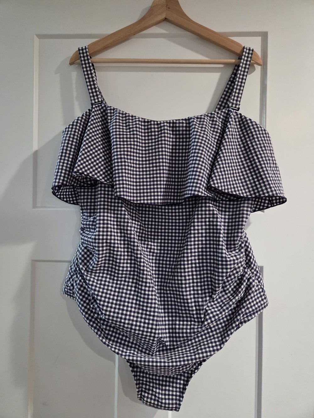 Gingham Checkered One Piece Swimsuit